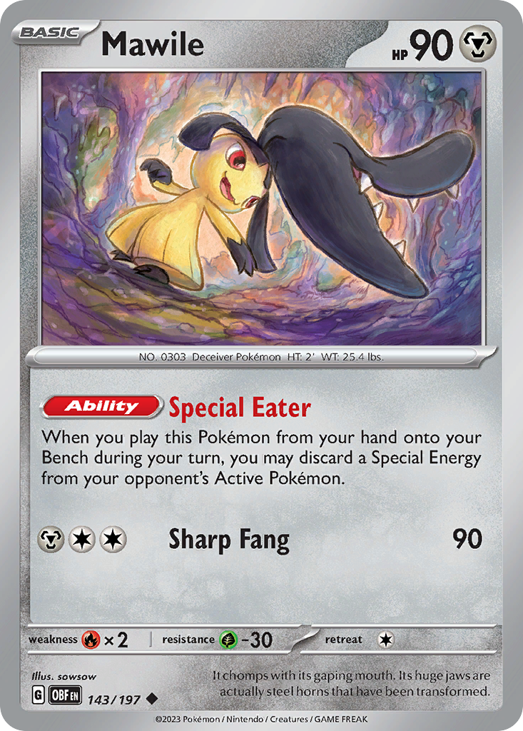 Obsidian Flames Mawile #143/197